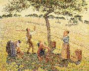 Apple harvest at Eragny, Camille Pissarro